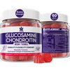 Glucosamine Chondroitin Gummies with MSM, Boswellia Turmeric & Hyaluronic Acid, Extra Strength Joint Support Supplement for Joint Mobility, Comfort, Flexibility, Cartilage and Bone Health, 120 Cts