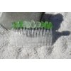 Pretty Shades of Green Sea Glass Hair Comb