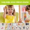 65 PCS Animal Magnets, Adorable Magnetic Animal with Name Fridge Magnets-Wild Animal, Farm Animal & Marine Animal-Thickened Cardstock Refrigerator Magnets Cute Educational Learning Toys for Kids 3+