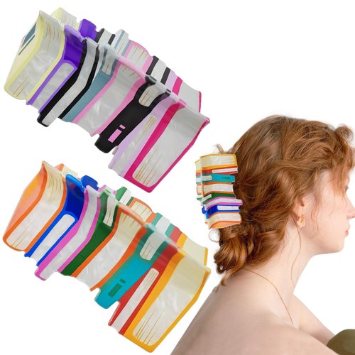 2 PACK Book Hair Claw Clips, Funny Teacher Hair Clips, Hair Grip Clip For Women, Back To School Hair Accessories, Book Lovers Teachers Appreciation Present