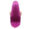Purple Long Box Braided Wigs Micro Braided Lace Front Wigs for Women Hot Purple Braid Synthetic Wigs Glueless Heat Resistant Fiber Hair for Cosplay Party 28inches
