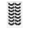 Mink Fluffy Lashes Pack, Dramatic 3D Thick Full Volume False Eyelashes, 7 Pairs 15mm Long Reusable Curly Light Weight Self Adhensive Fake Lash Extensions By ZUKIMM | 003