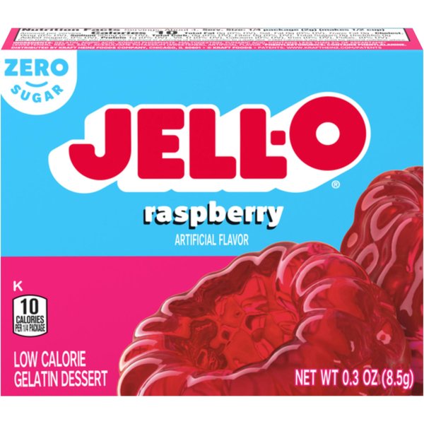 Jell-O Raspberry Sugar-Free Gelatin Mix (0.3 oz Boxes, Pack of 6)