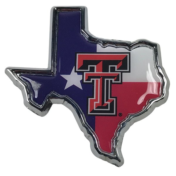 Texas Tech Metal Auto Emblem (Texas Flag Logo)