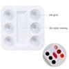 30pcs/Box Disposable Tattoo Ink Cups with 6 Holes Microblading Pigment Glue Holder Eyebrow Eyelash Extensions Permanent Makeup Container (1 Box)