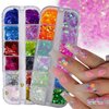24 Colors Heart Nail Glitter Sequins Holographic Hearts Chunky Glitters Flakes Confetti for Nail Art Designs, Crafts, Resin Epoxy. (Heart)