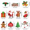 30 Pcs Christmas Foil Swirl Hanging Decorations - Snowman, Elk, Bell Set for Indoor/Outdoor Holiday Party Supplies (Santa, Snowman)