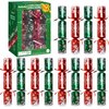Christmas Crackers, 12 Pack Valentines No Snap Party Favors with Party Hat, Joke & Little Gift Inside for Christmas Thanksgiving Seasonal Holiday Dinner Traditions (Red and Green)