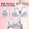 Ondder Spa Headband for Washing Face Bunny Ear Spa Headbands and Wristbands for Skincare Face Wash Head Bands & Wrist Bands for Women Girls