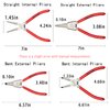 TOOLEAGUE 4 Pcs Snap Ring Pliers Set, Circlip Pliers, 7 inches Internal/External Heavy Duty for Ring Remover Retaining Straight Bent Lock Pliers Set