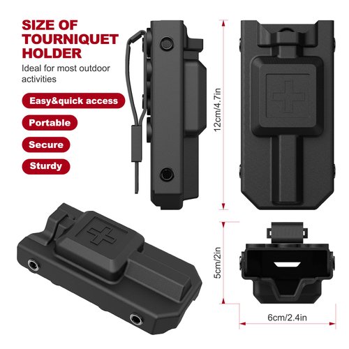 Tourniquet Holder, Tourniquet Holster Case, Molle Tourniquet Pouch for Gen 7 Tourniquet or Older, Fits Molle Equipment, Police Gear, Duty and Utility Belt Up to 2.75 inch Wide