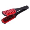 Wismee Boar Bristle Double Sided Brush Comb Clamp Anti-static Hair Straightener Tool Comb Hair Splint Comb Hairdressing Plywood Straightening Styling Brush (Red)