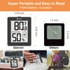 Geevon Digital Hygrometer, 3 Pack Indoor Thermometer Room Temperature Humidity Gauge with Battery,Digital Temperature Humidity Meter Indicator for Home, Office, Greenhouse, Mini Hygrometer,Black