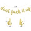 Don't Fuck It Up Banner, Farewell Party, Goodbye Party, Retirement Party Supplies (Gold Glitter)