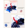 Girl Hair Clip Hair Bows Grosgrain Ribbon Hair Bow Hair Accessories for 4th of July 2 Pack ZFJ24 (Star Set)