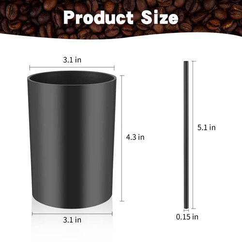 200 Pcs Black Coffee Stirrer and Holder Set Coffee Stir Sticks Coffee Stirrers Plastic Coffee Stir Stick Holder Black for Mixing Coffee Milk Cocktail Drinks Coffee Home Kitchen Party Supplies