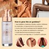 Body Shimmer Oil, Waterproof Long Lasting Moisturizing Bronze Body Luminizer Glow For Face & Body, Liquid Illuminator Body Highlighter 1oz/Jars, Makeup Brush Include (Diamond Platinum #05)