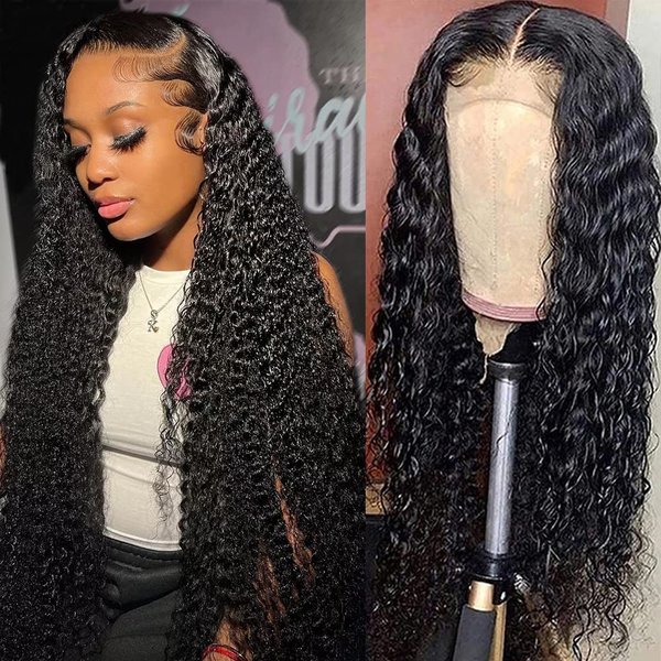 Urgirl Water Wave Lace Front Wigs Human Hair 13x4 Lace Front Wigs for Black Women 180% Density Wet and Wavy Human Hair Wigs with Baby Hair 26inch