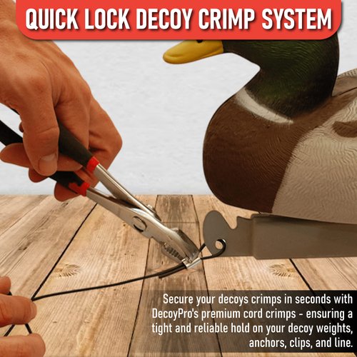 Duck Decoy Crimps, Texas Rig Decoy Line Crimps, PVC Decoy Cord Crimps, Duck Decoy Weights Crimps, Duck Decoy Strings, Texas Rigs for Duck Decoy Anchors, Decoy Rigging Crimps