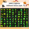300PCS Halloween Glow Tattoo Stickers,Temporary Waterproof Tattoo Stickers Halloween Party Favors Decoration,Goodie Bag Fillers and "Trick or Treat" Gifts for Kid