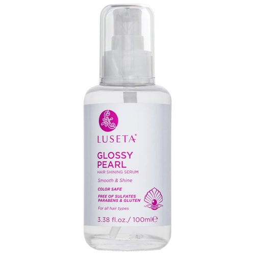 Luseta Glossy Pearl Hair Shining Serum for Smoothing and Nourishing Frizzy Hair with Pearl Extract, Awakening shine for Dull hair Serum 3.38 oz