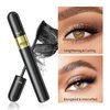 Liquid Lash Extensions Black Mascara Volume and length 5x Longer 4D Silk Fiber Lash Waterproof Makeup, For Long-Lasting, Clump-Free Volume Length