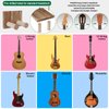 Keebofly Guitar Wall Mount,2 Pack Guitar Wall Hanger Holder Guitar Hanger Shelf with Pick Holder Wood Guitar Rack for Acoustic or Electric Guitar,Ukulele,Bass,Mandolin Brown,[Patented]