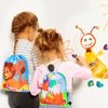 Gerrii 16 Pieces Jungle Animal Drawstring Bags Cartoon Animal Safari Goodie Bags Safari Party Favors for Boy Girl Birthday Baby Shower