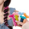 Spiral Hair Ties Scrunchies Telephone Wire Hair Bands No Crease Ponytail Spiral Braided Hair Ties for Women Girls Hair Accessories 5pcs