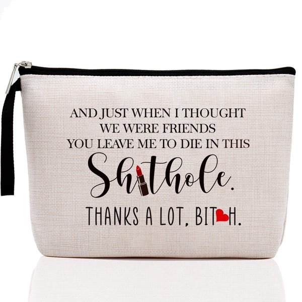 Hanamiya Na Coworker Leaving Gifts for Women, Farewell Gifts for Coworkers-You Leave Me- New Job, Going Away Goodbye Gifts for Coworker, Colleague, Boss, Friends - Makeup Bag