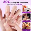 Makartt Solid Nail Glue Gel for Press On Nails, Gel Nail Glue for Nail Tips Long-Lasting Super Strong Nail Glue for Acrylic Nails Clear 3D Nail Gel for Nail Art Home Salon UV Nail Lamp Cured 15ML
