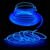 Maxlaxer El Wire Blue Interior Car LED Strip Lights, 10M Neon Wire USB 5V with Fuse Protection for Automotive Car Interior Decoration with 6mm Sewing Edge