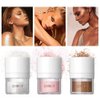 Yeweian Body Glitter, Face Highlighter Makeup, Face Body Shimmer Glow Illuminator, Bronzer Shine Shimmer Foundation Blush, Lip Eye Hair Body Glitter Powder Makeup (02Light pink)