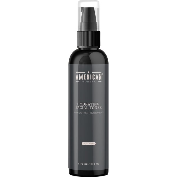 American Shaving Co. Hydrating Facial Toner with Oil-Free Nourishment,8 oz Bottle,Made in USA,Quick Absorption,Quality Potent Ingredients,Deep Penetration,Non-GMO,GMP Certified,Cruelty-Free Products