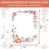 AnyDesign 60 Sheet Fall Watercolor Stationery Letterhead Paper Pumpkins Maple Leaves Pattern Writing Paper Autumn Paper Notes Greeting Paper for Thanksgiving Party Invitations Printing, 8.5x11 Inch