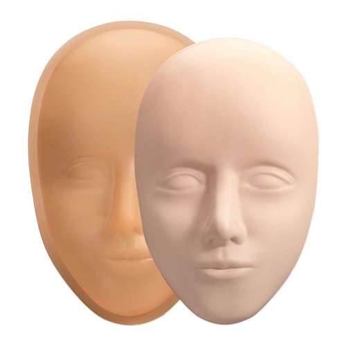 Tattoo Practice Skin Head, ATOMUS Facial Tattoo Training Skin Support Base, Soft Rubber Fake Skin for Permanent Makeup Microblading Eyebrow Lip Eyeliner Tattooing