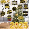 48 Pieces 2025 New Year Hanging Swirl Decorations 2025 Hanging Swirl Set for Birthday Party Supplies for Home