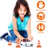 STOBOK Traffic Cone, 14pcs Traffic Signs Toys Miniature Traffic Road Cone Construction Toys Mini Cones Kids DIY Traffic Roadblock Toy for Kids Educational Toys