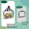 6 Pcs Toy Storage Bags with Zipper - 11.8 x 8.6 x 3.9 Inch,Clear PVC Portable Handheld Zipper Toy Organizer Bags for Organizing Board Games,Building Blocks,Puzzle,and Kids Books.black 6 Pcs