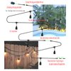 WOODGUILIN Outdoor LED String Lights,Patio Light String,Pendant Light Cord with 4 Pendant Sockets,Waterproof Reusable,13ft E27 Pendant Light Kit No Bulb,for Bar,Garden,Backyard Lighting.(4m)