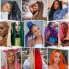 Braiding Hair Pre stretched 16 Inch Braiding Hair Extensions Hot Water Setting Synthetic Hair Pre Stretched Crochet Braids Hair Yaki Texture(16 Inch,6 Packs,1B#）