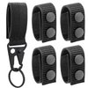 Belt Keepers with Tactical Gear Clip, 4 Pack Law Enforcement Nylon Duty Belt Keepers 2" with 1 Pack Key Holder UIInosoo for Police