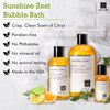 Sunshine Zest Travel Size Bubble Bath with Citrus & Eucalyptus Scent by Nabila K - Essential Oils, Natural Ingredients for Sensitive Skin, Gentle, Moisturizing - Luxury for Women & Men, 2 oz