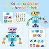 Wooden Snap-Together Building Toys, Robot Building Block Set, STEM Building Toys, Take Apart Toys Playset 28pcs, Fine Motor Skill Montessori Educational Learning Toys Gift for 3 4 5 6 Years Kids