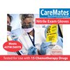 CareMates Nitrile Medical Exam Gloves, Latex Free Rubber, Powder Free, Extra Strong, 4 Mil Thick, Certified for Home Infusion, First Aid, Food Safe, Cleaning Gloves, Medium, 50-Count
