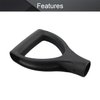 MroMax Shovel D Grip Handle, 1-1/4" Inner Diameter 32mm PVC Spade Snow Shovel Replacement Handle Garden Accessories for Digging Raking Tool Black