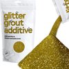 Hemway Glitter Grout Additive add Sparkle to Mosaic Tiles, Bathrooms, Wet Rooms, Kitchens, Tiled Based Rooms and Cement Based Grouts 100g / 3.5oz - Gold