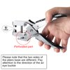 Grommet Eyelet Pliers 3/16 Inch Eyelet Hole Punch Pliers with 200 Piece Metal Eyelets Easy Press Hollow Grommet Portable Handheld Grommet Eyelet Setting Tools for Card Paper Canvas (Silver)