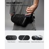 WATERFLY Fanny Pack Waist Bag: Hiking Water Bottle Holder with Strap Waist Pack for Women Men Hydration Hip Packs for Running Walking Traveling-Black