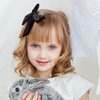 CEELGON 2PCS 5" Big Velvet Bows Black Toddler Hair Clips Hair Bows Accessories For Little Girl Pigtail Bows